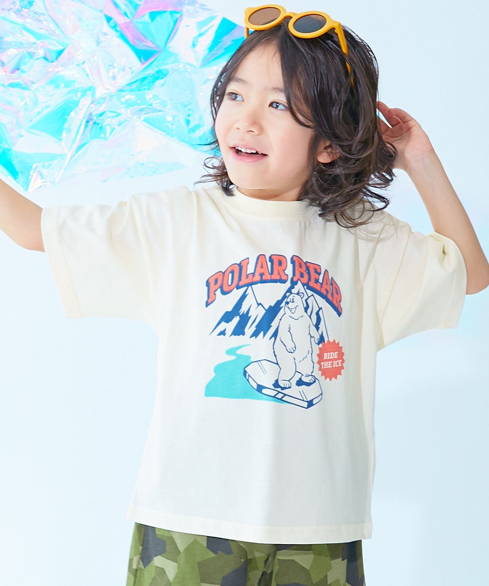 ひやシャリ】接触冷感 デビラボ BIGシルエット プリント半袖Tシャツ