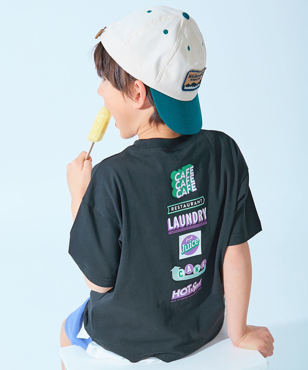 ひやシャリ】接触冷感 デビラボ BIGシルエット プリント半袖Tシャツ