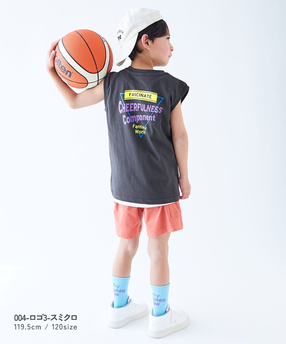 綿100％ デビラボ BIGシルエット プリントタンクトップ | 子供服の通販