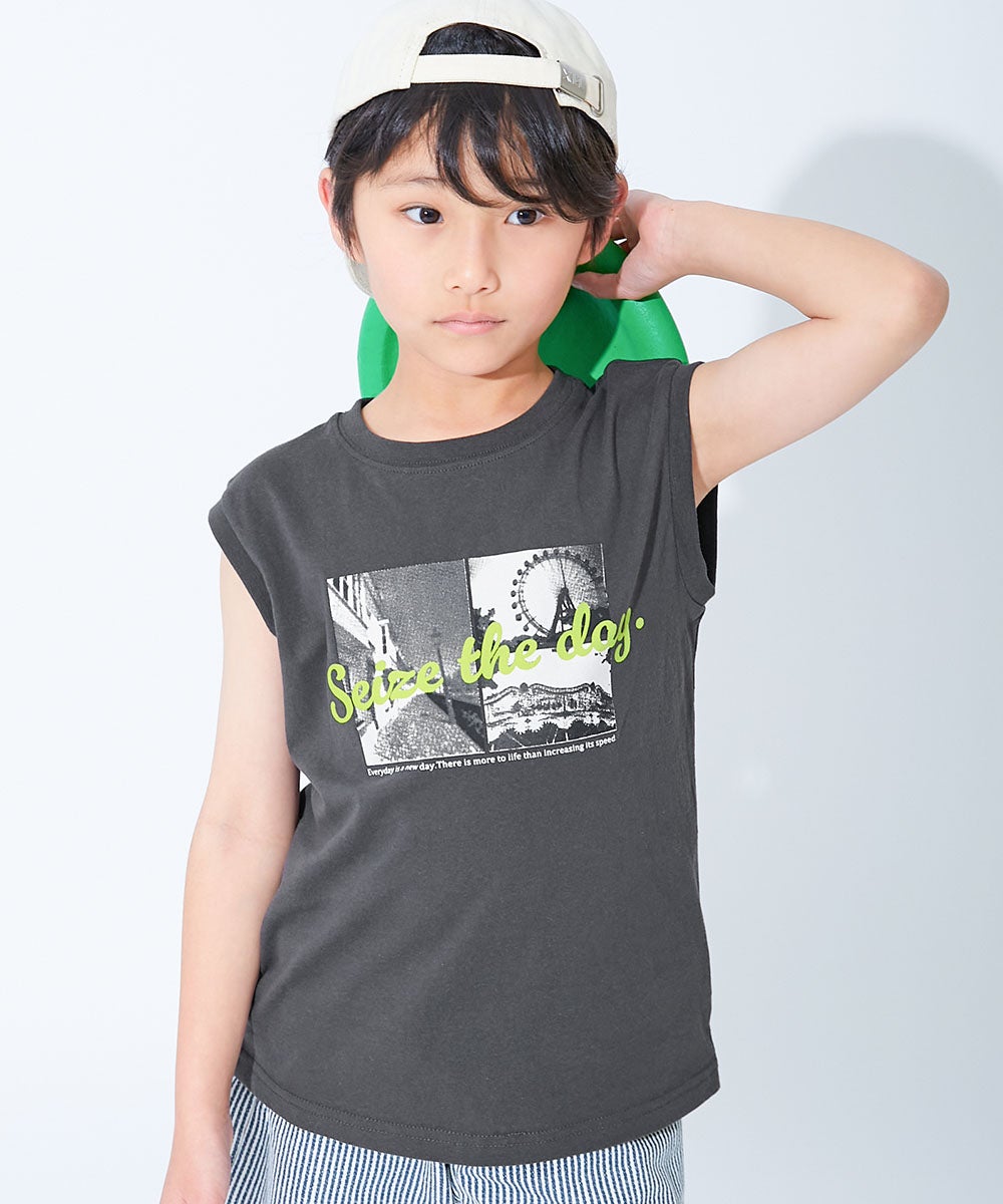 綿100％ デビラボ BIGシルエット プリントタンクトップ | 子供服の通販