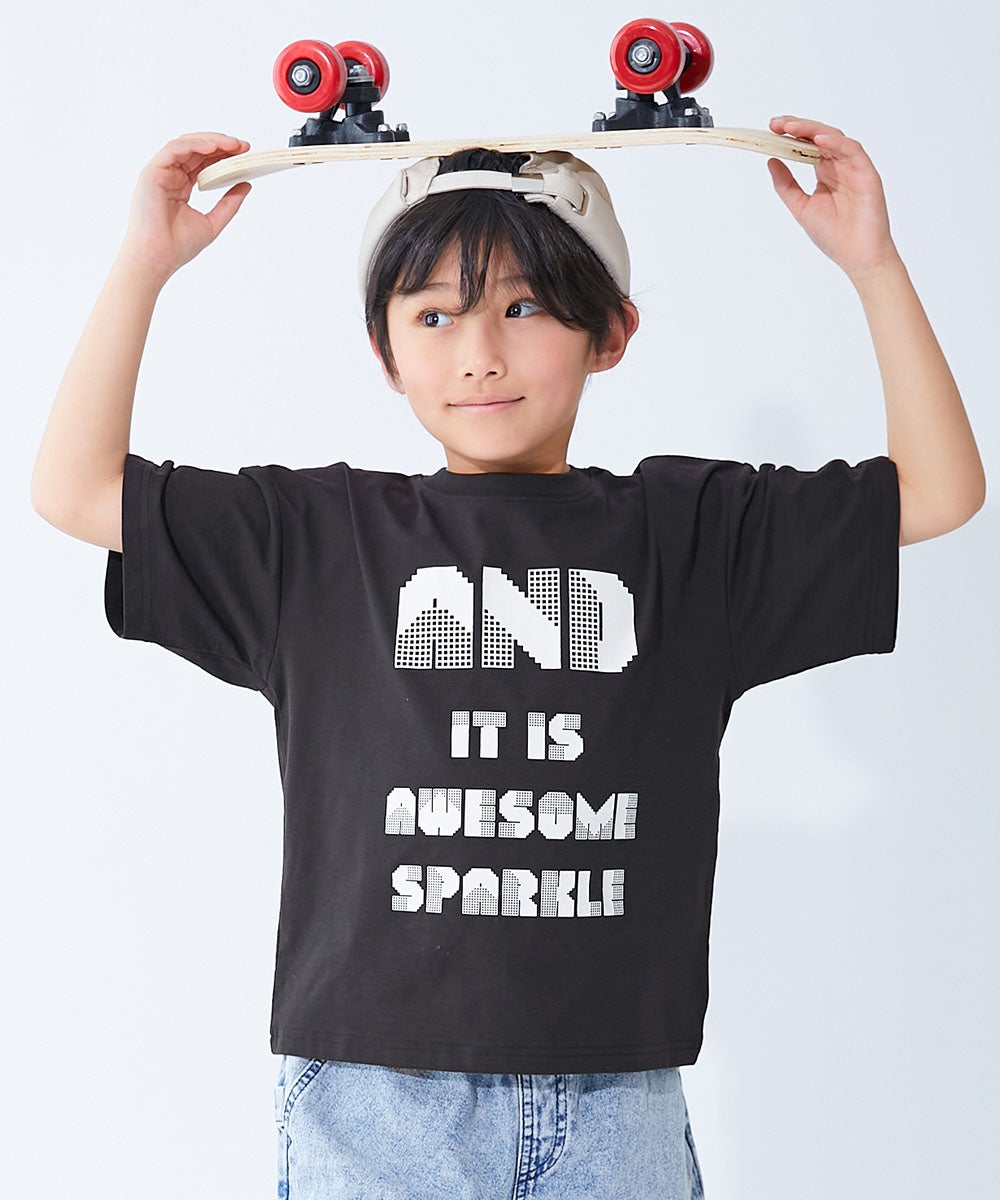 汗をかいてもさわやか キシリトール加工 グラフィック 半袖Tシャツ