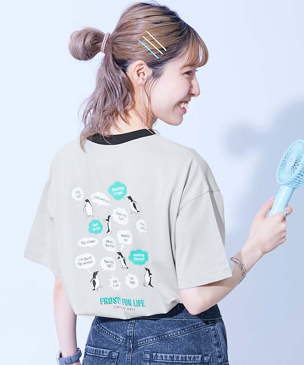 最大10%OFF】【ひやシャリ】接触冷感 デビラボ 大人 プリント半袖T