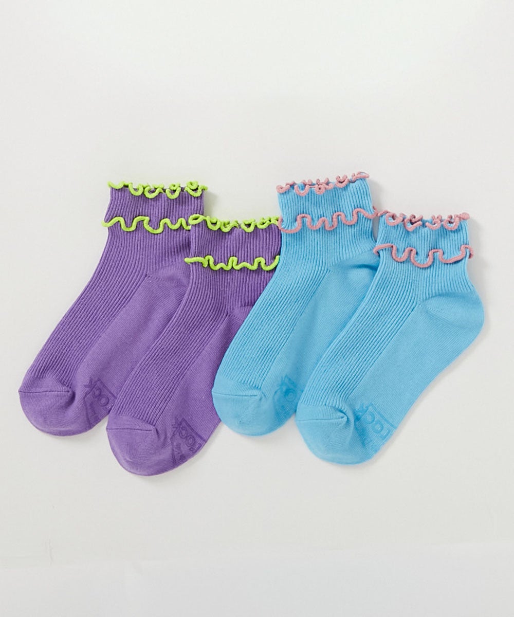 2足セット ネオンカラー メロウリブ スニーカー丈ソックス | 子供服の