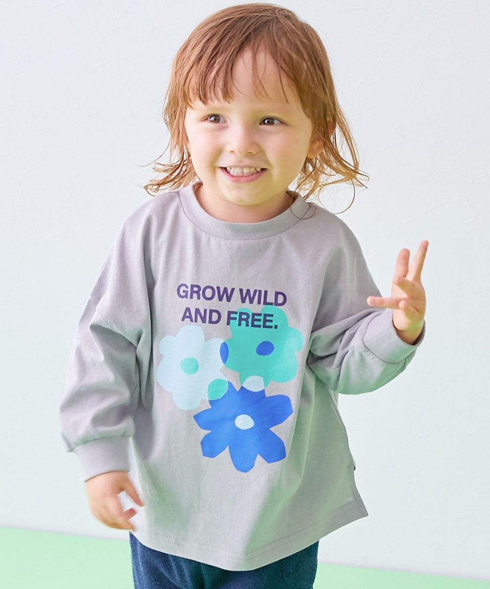 EN-JOY】どっちも前だから1人でお着替え カラフル 長袖Tシャツ | 子供