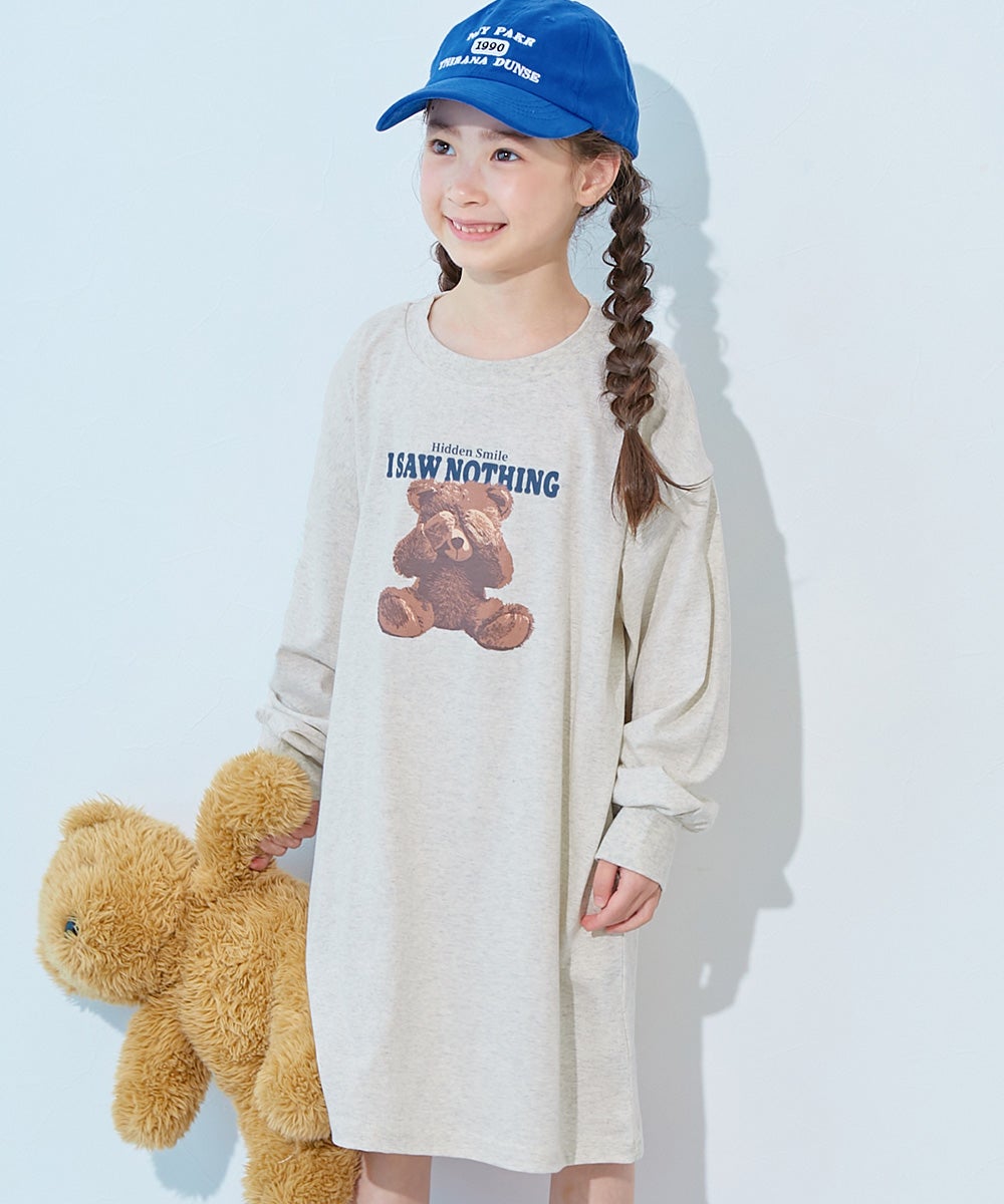 綿100％ デビラボ プリント 長袖ワンピース | 子供服の通販 デビロック
