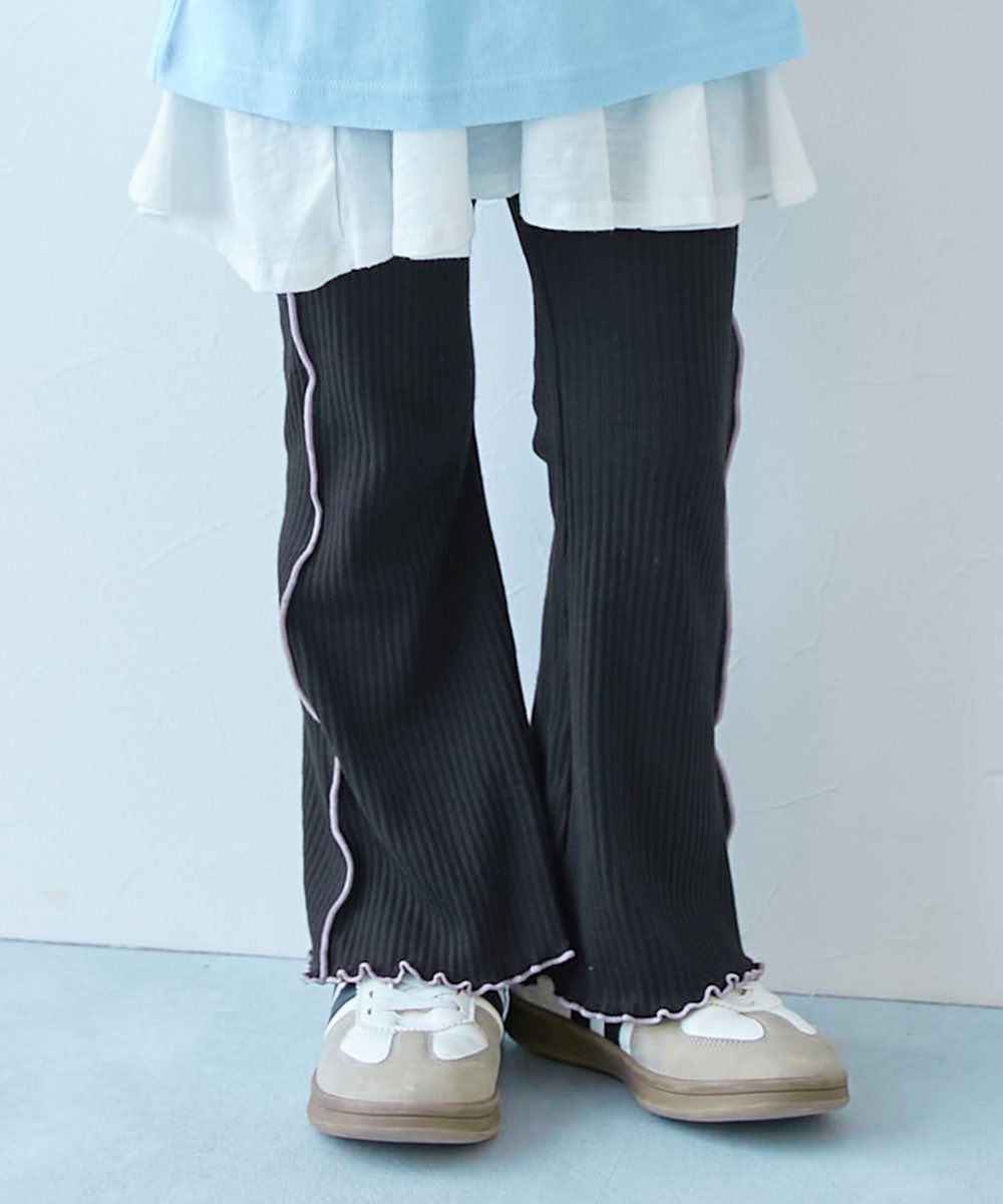 えらべる総柄&メロウデザイン リブフレアパンツ | 子供服の通販