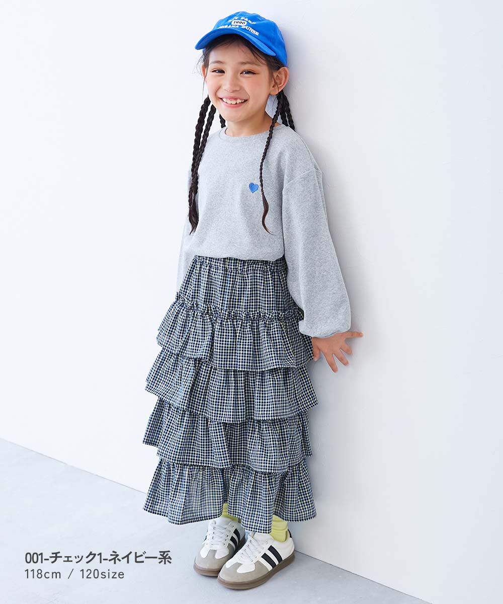 ふんわりティアード 総柄スカート | 子供服の通販 デビロック公式サイト