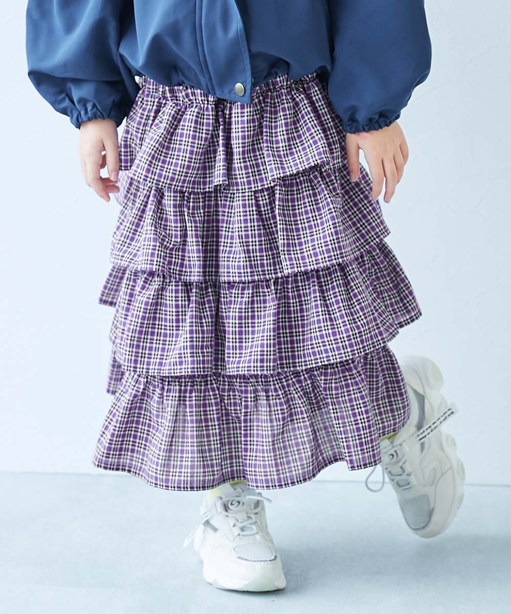 ふんわりティアード 総柄スカート | 子供服の通販 デビロック公式サイト