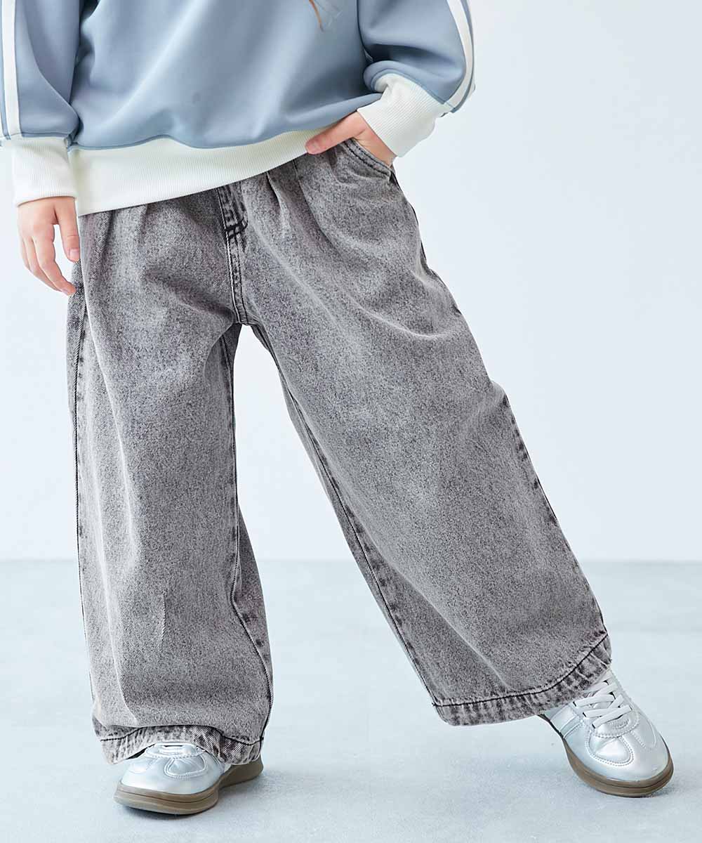 タック入り ワイド デニム パンツ | 子供服の通販 デビロック公式サイト