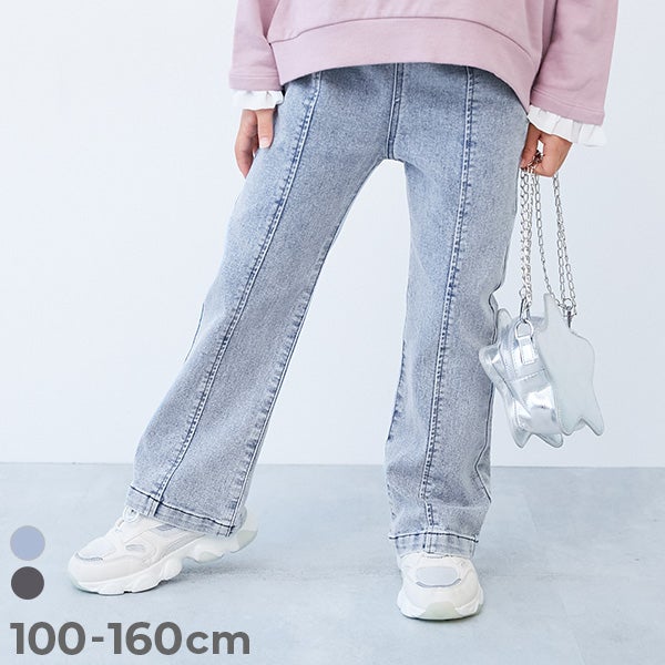 ストレッチデニム ピンタック フレアパンツ | 子供服の通販 デビロック
