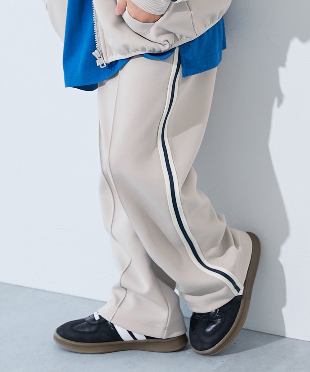 セットアップ可能】サイドライン ワイドトラックパンツ | 子供服の通販
