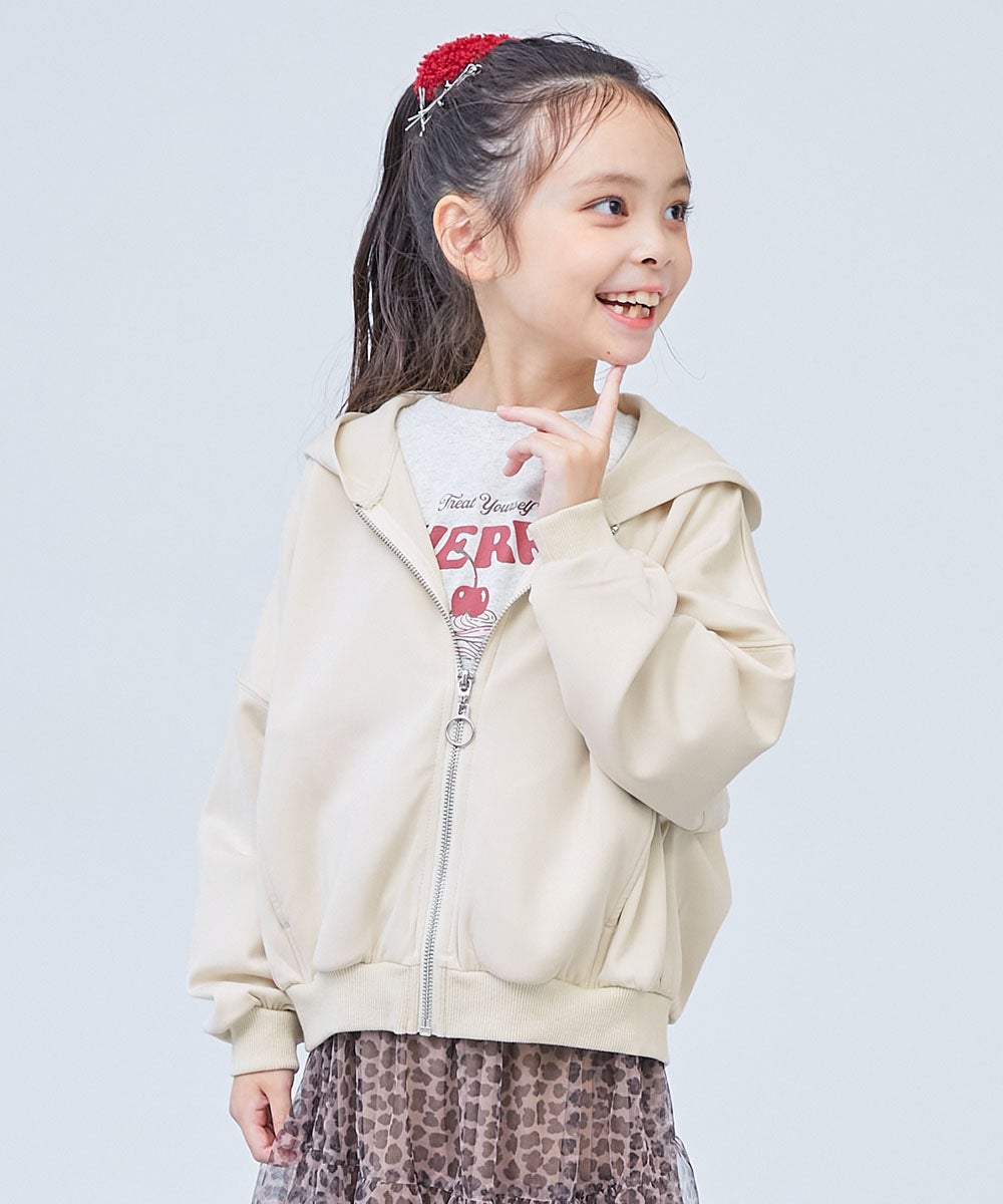 UVカット ぽわっとシルエット ジップパーカー | 子供服の通販