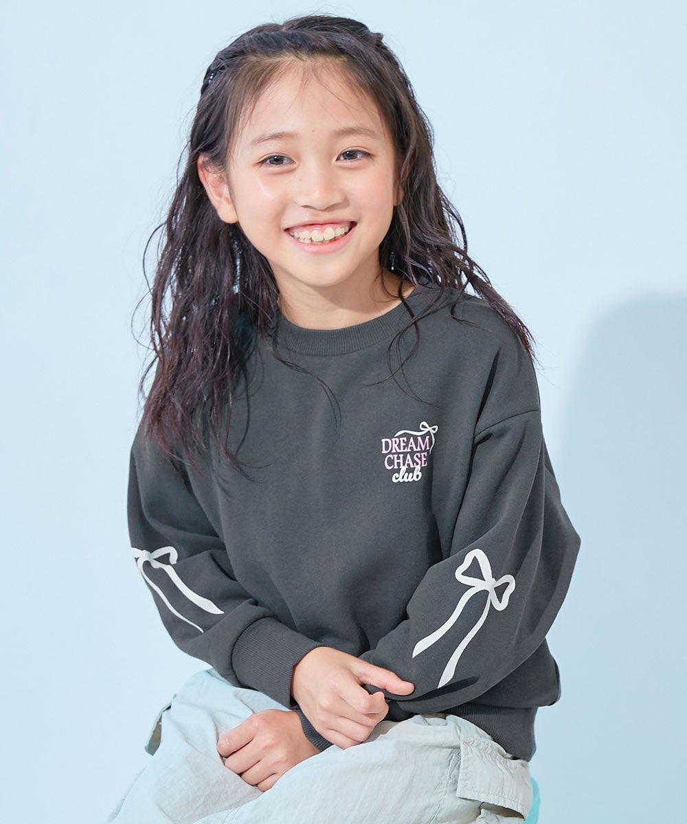 最大12%OFF】デビラボ ガールズ BIGシルエット プリント トレーナー