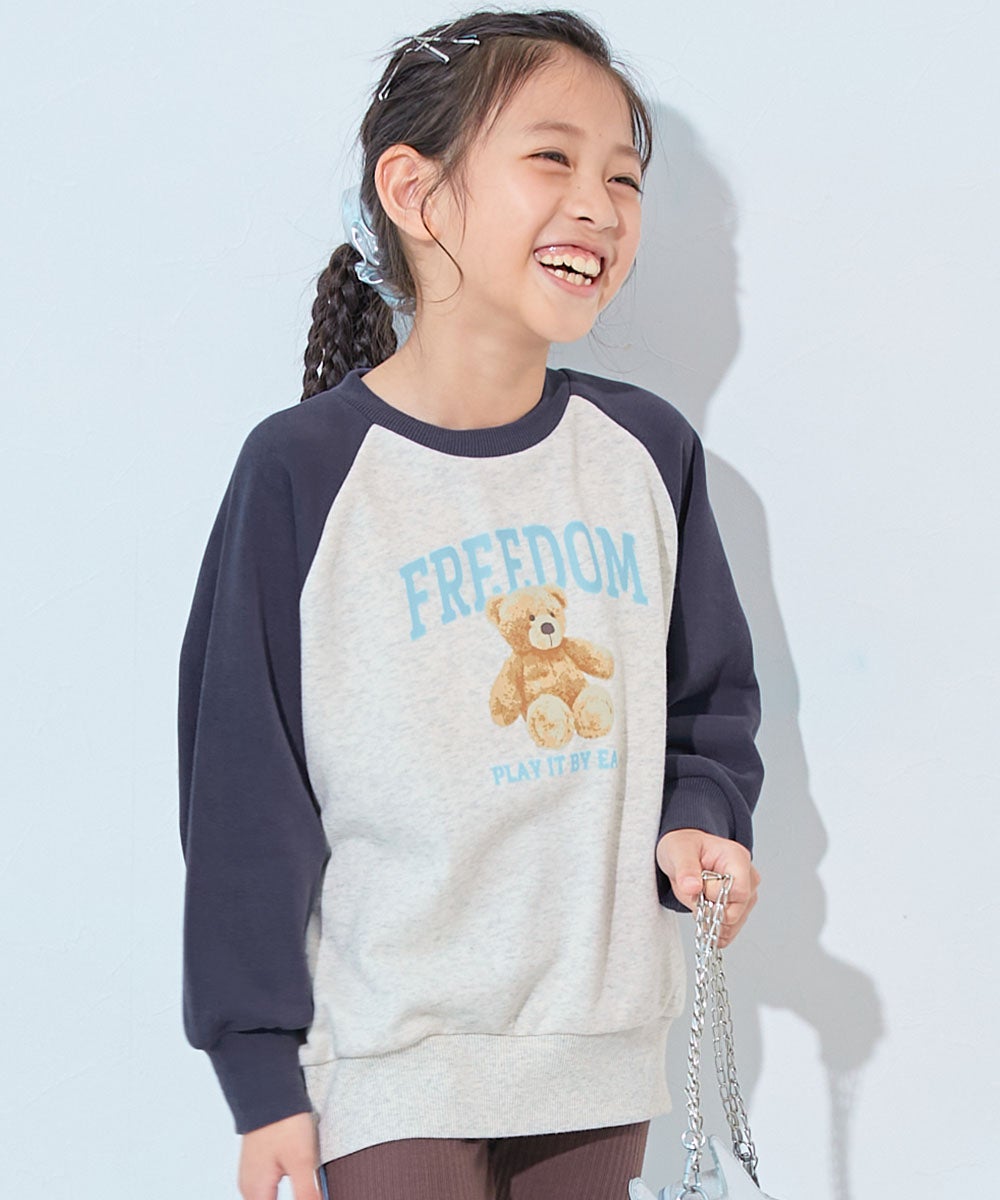 最大25%OFF】デビラボ ガールズ BIGシルエット ラグラン プリント