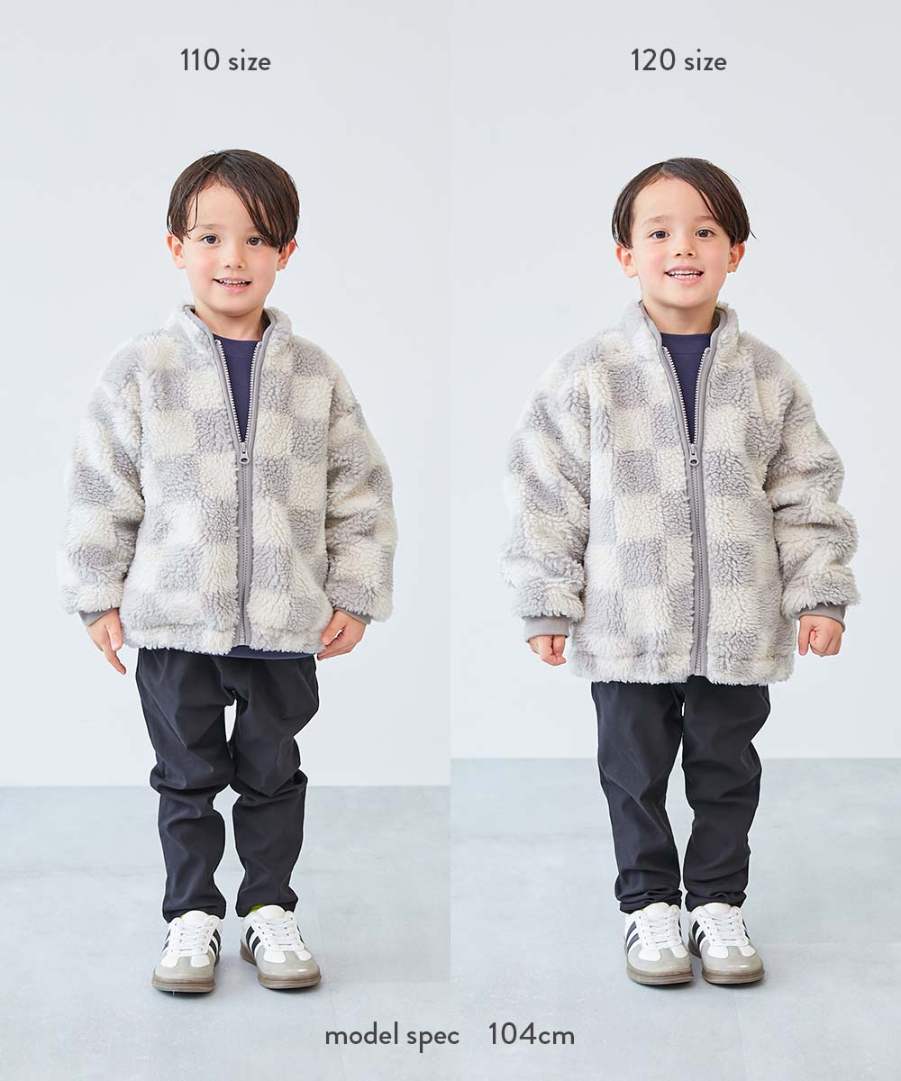 えらべる総柄デザイン 洗える ボアブルゾン | 子供服の通販 デビロック