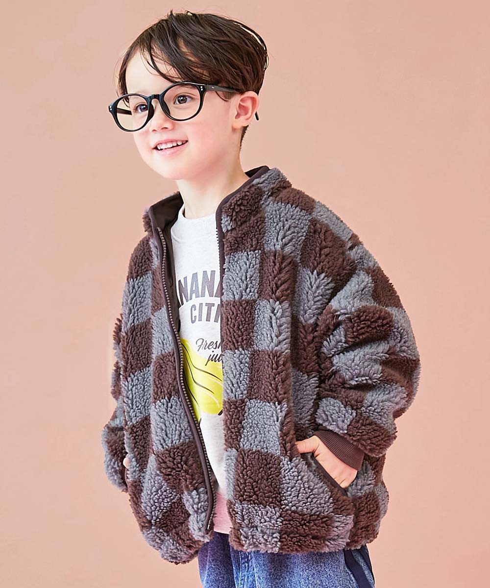 えらべる総柄デザイン 洗える ボアブルゾン | 子供服の通販 デビロック