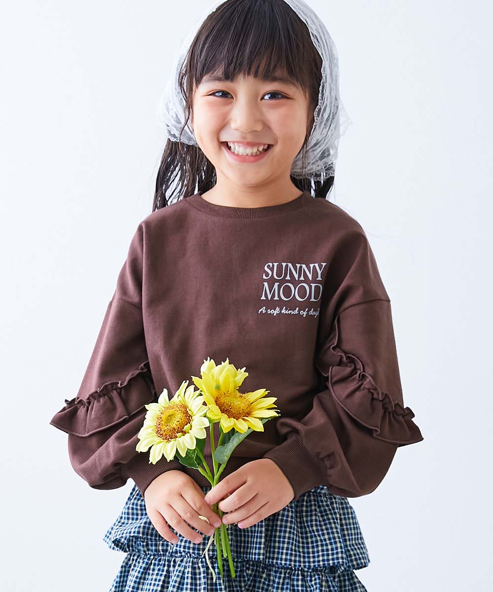 最大12%OFF】えらべるフリルデザイン ミニ裏毛 トレーナー | 子供服の