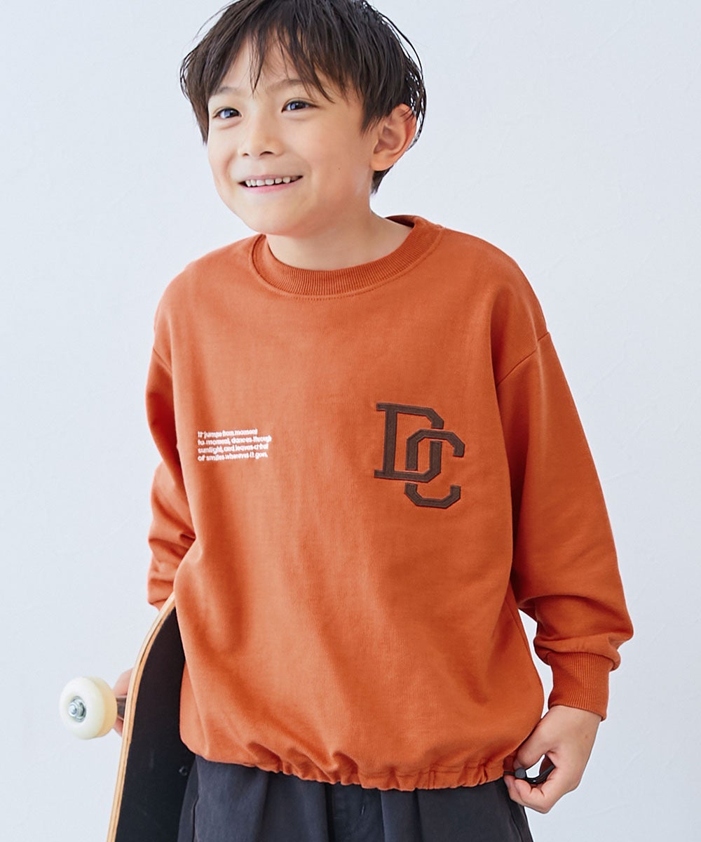 最大22%OFF】えらべる刺繍ロゴ ミニ裏毛 裾ドロスト スウェット