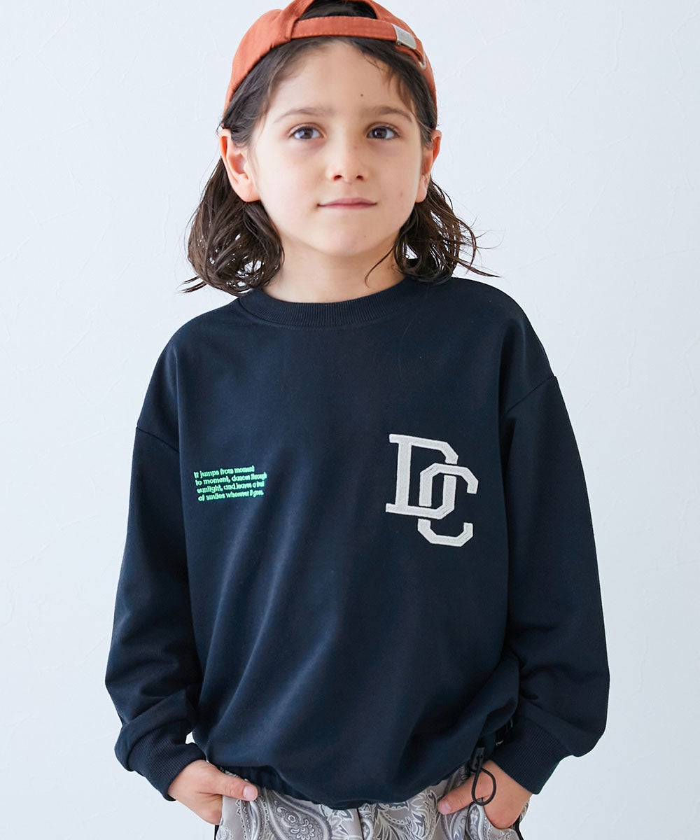 最大22%OFF】えらべる刺繍ロゴ ミニ裏毛 裾ドロスト スウェット