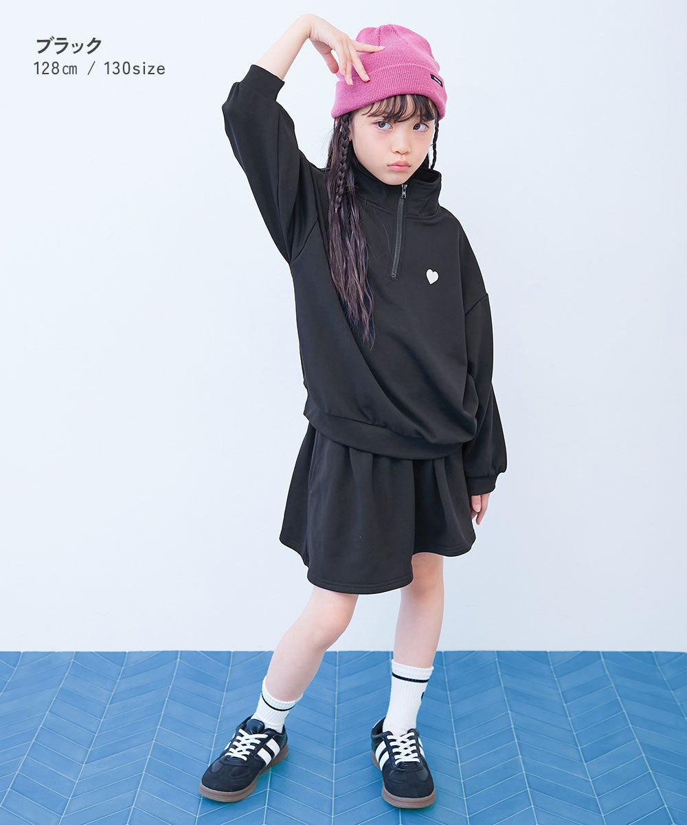 イージーウォッシュ】裏毛 ガールズデザイン セットアップ(インパンツ