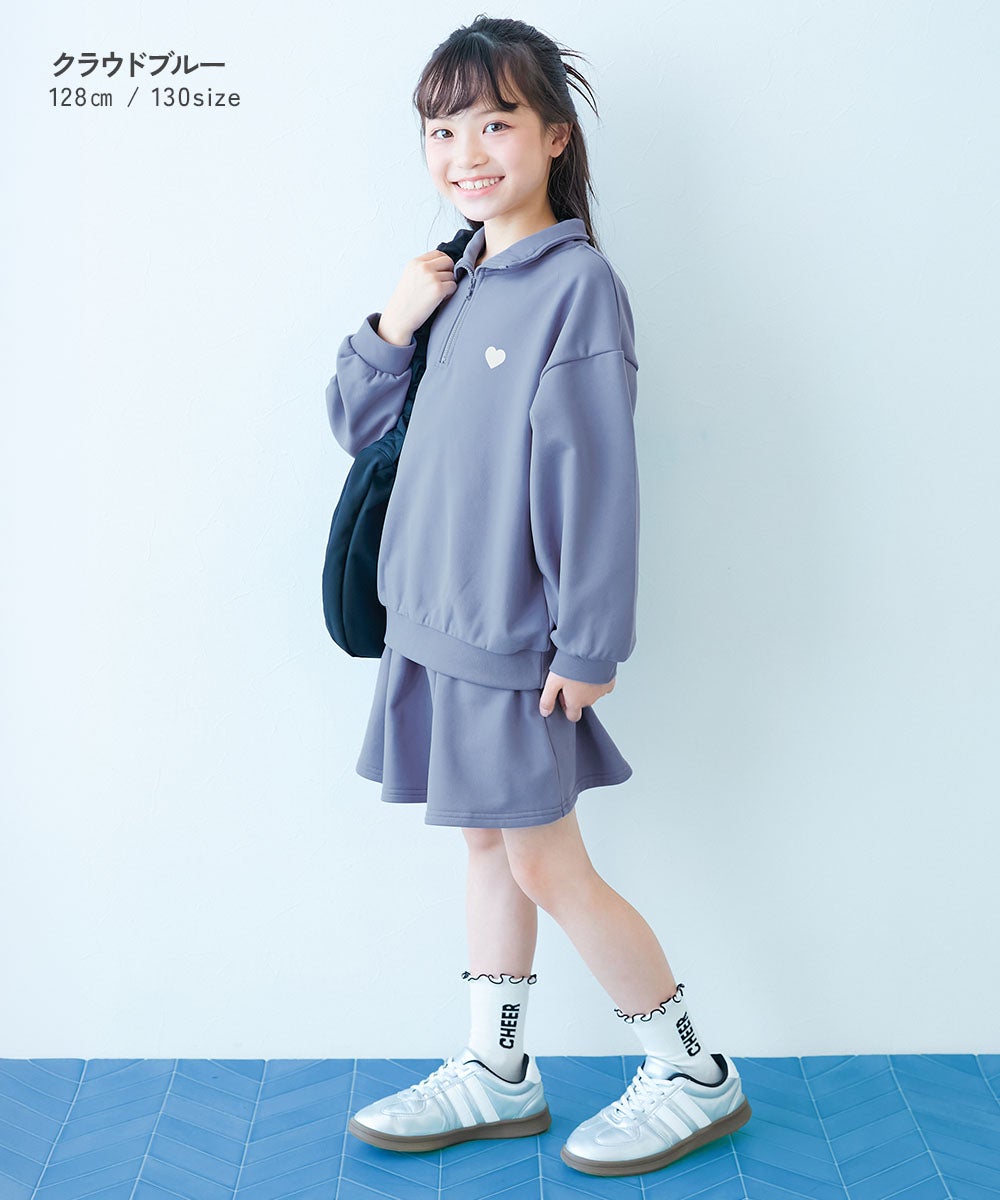 イージーウォッシュ】裏毛 ガールズデザイン セットアップ(インパンツ