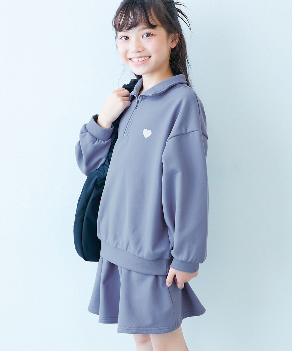 イージーウォッシュ】裏毛 ガールズデザイン セットアップ(インパンツ
