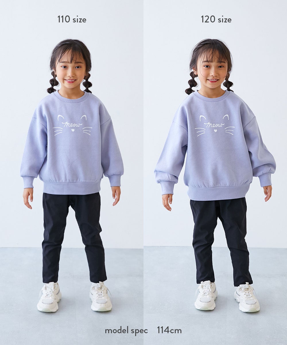 デビラボ ガールズ プリント BIGシルエット 裏起毛トレーナー | 子供服