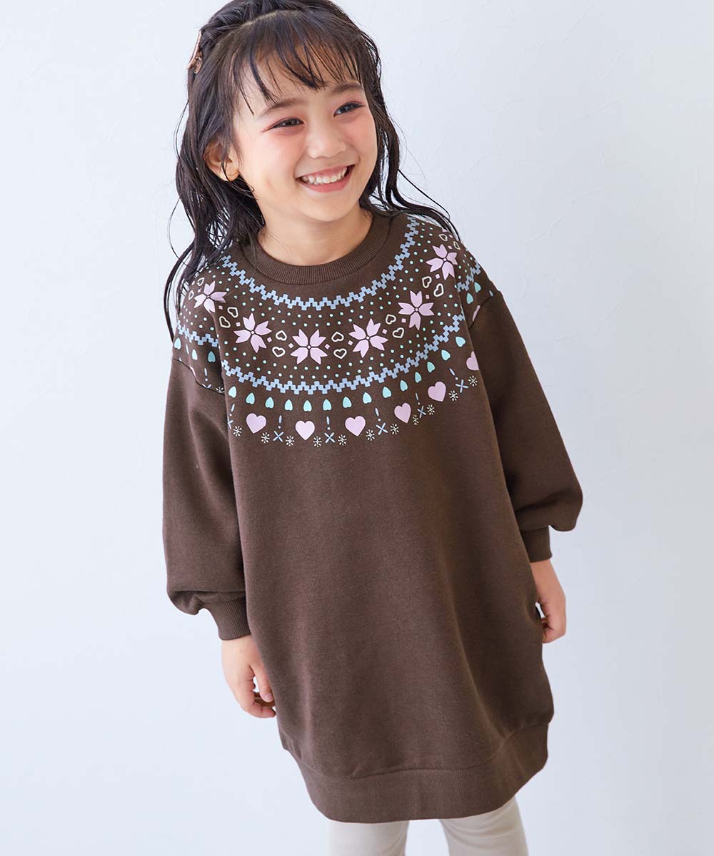 デビラボ プリント 裏起毛 ワンピース | 子供服の通販 デビロック公式