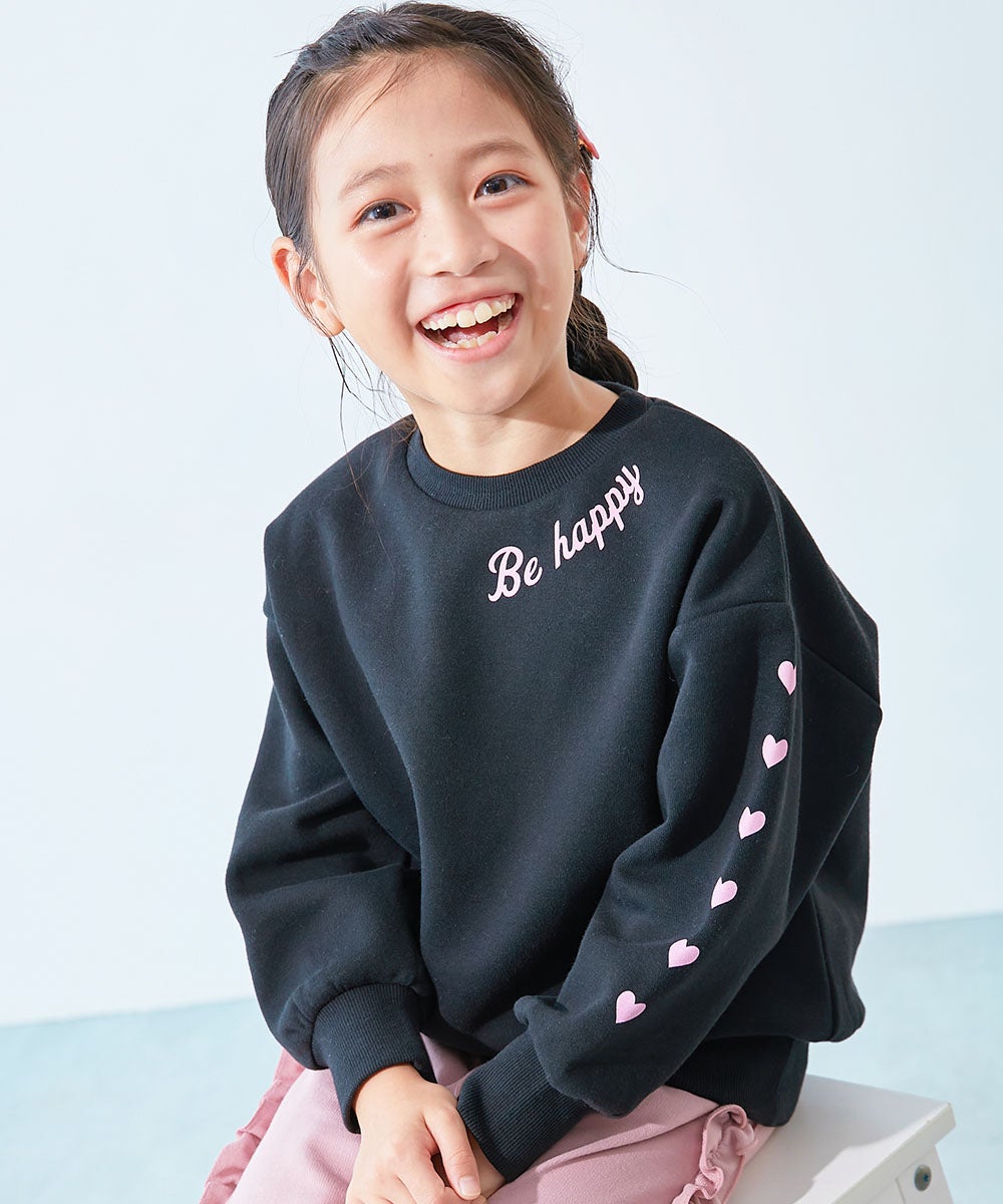 デビラボ ガールズ プリント BIGシルエット 裏起毛トレーナー | 子供服