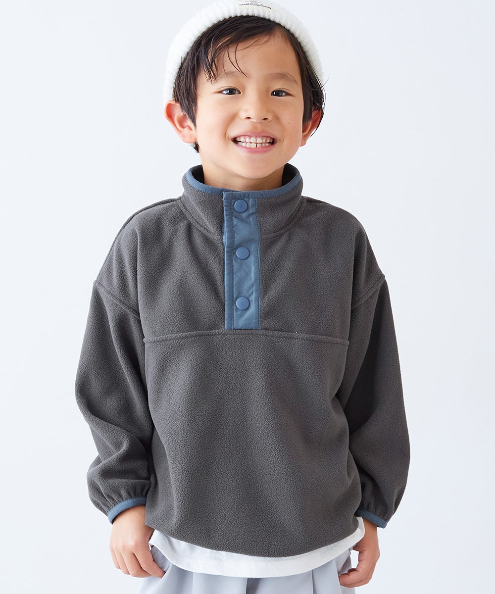 えらべる無地＆柄 フリース スナッププルオーバー | 子供服の通販