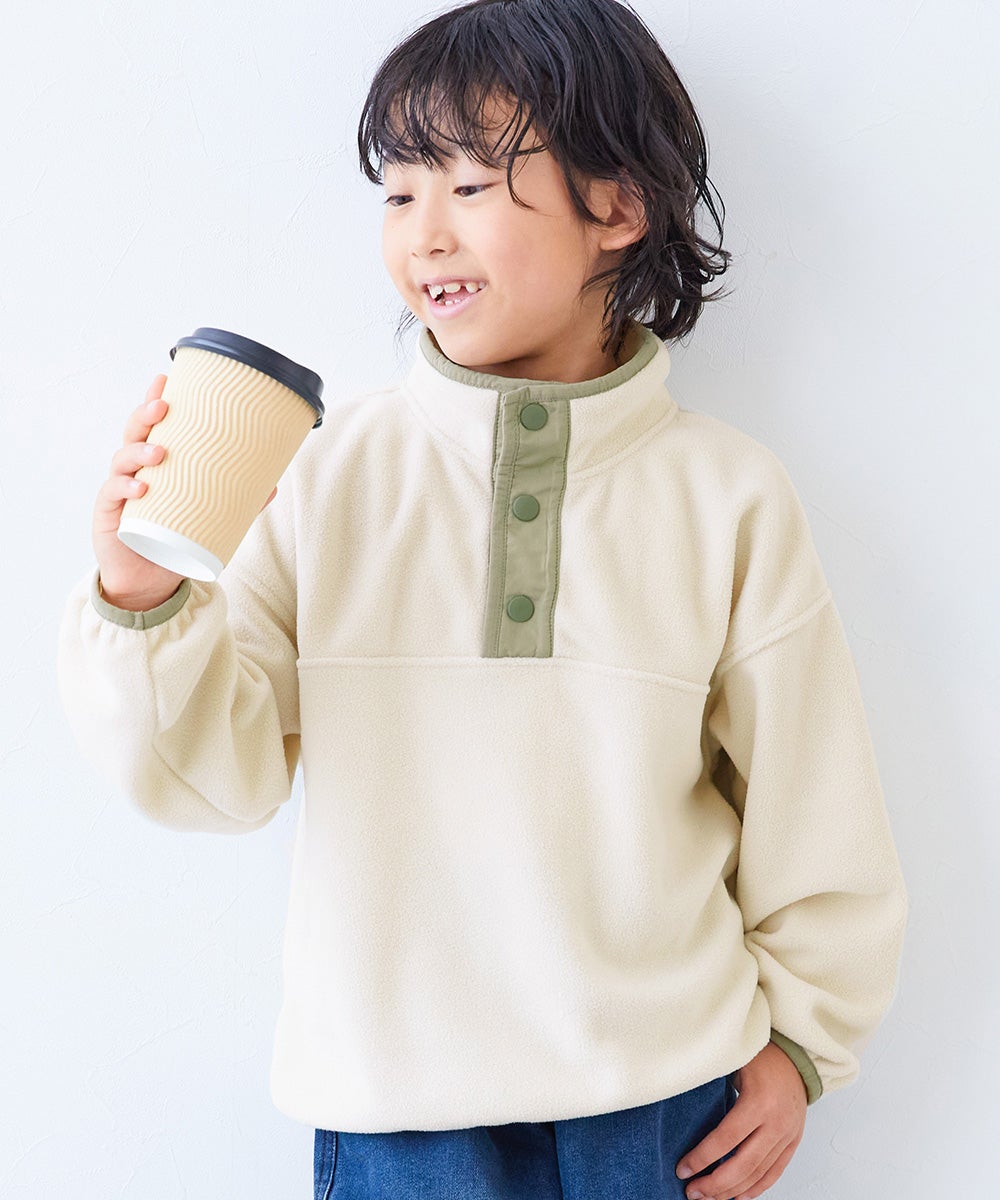 えらべる無地＆柄 フリース スナッププルオーバー | 子供服の通販